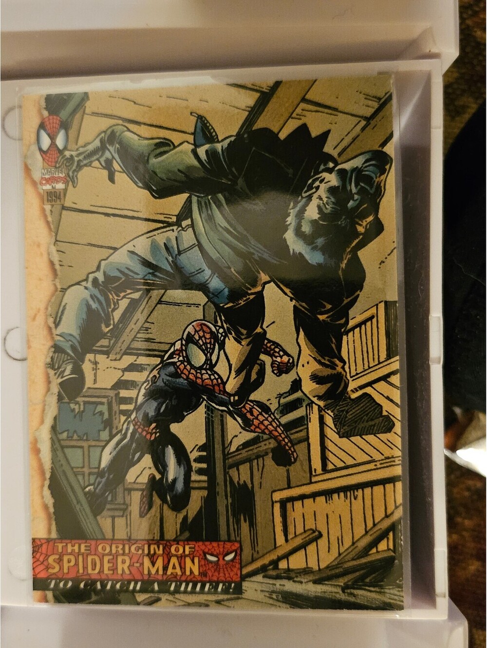 1994 Marvel Cards The Origin of Spider-Man To Catch A Thief! Part 4 #131